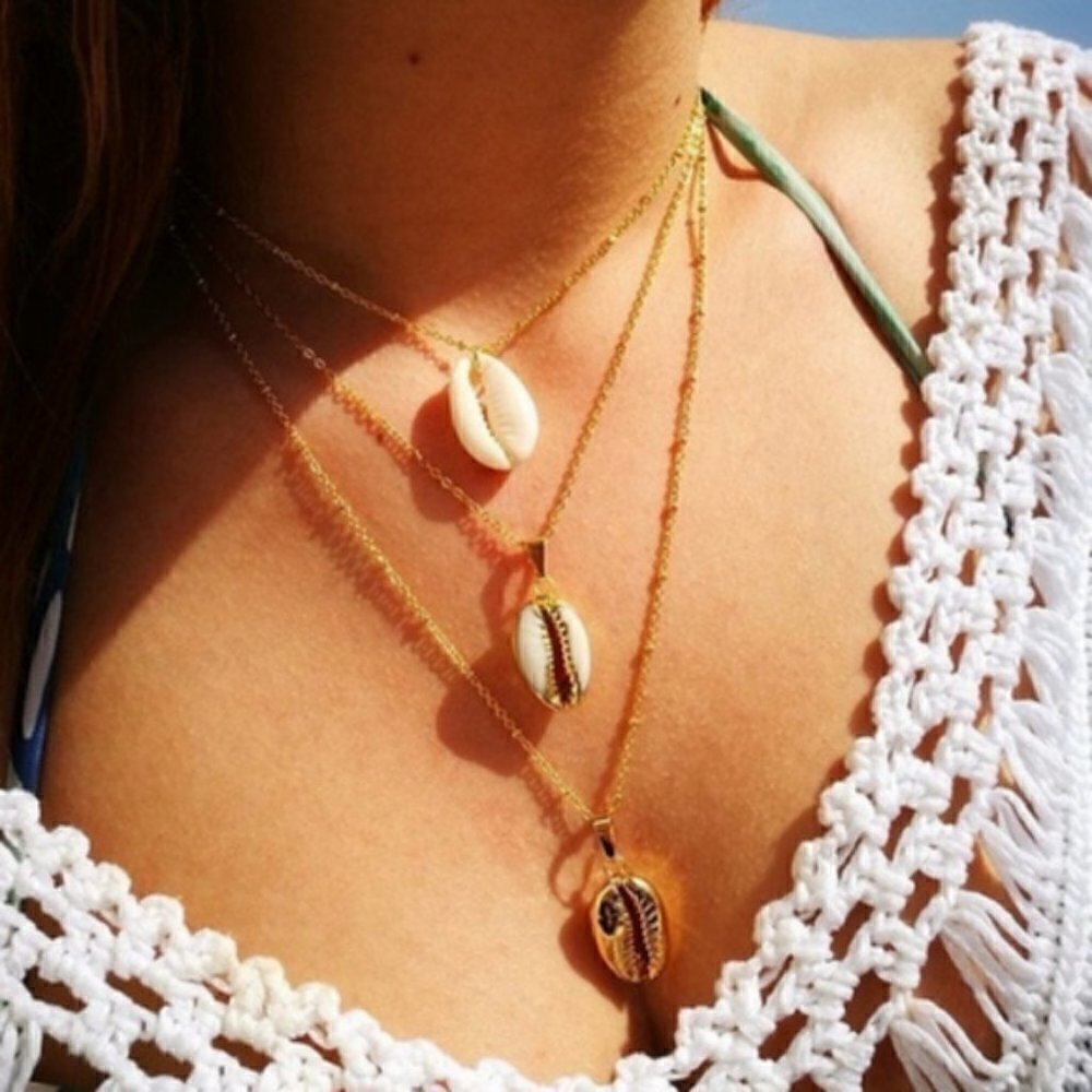 Boho Multilayer Shell Choker Necklace jewelry